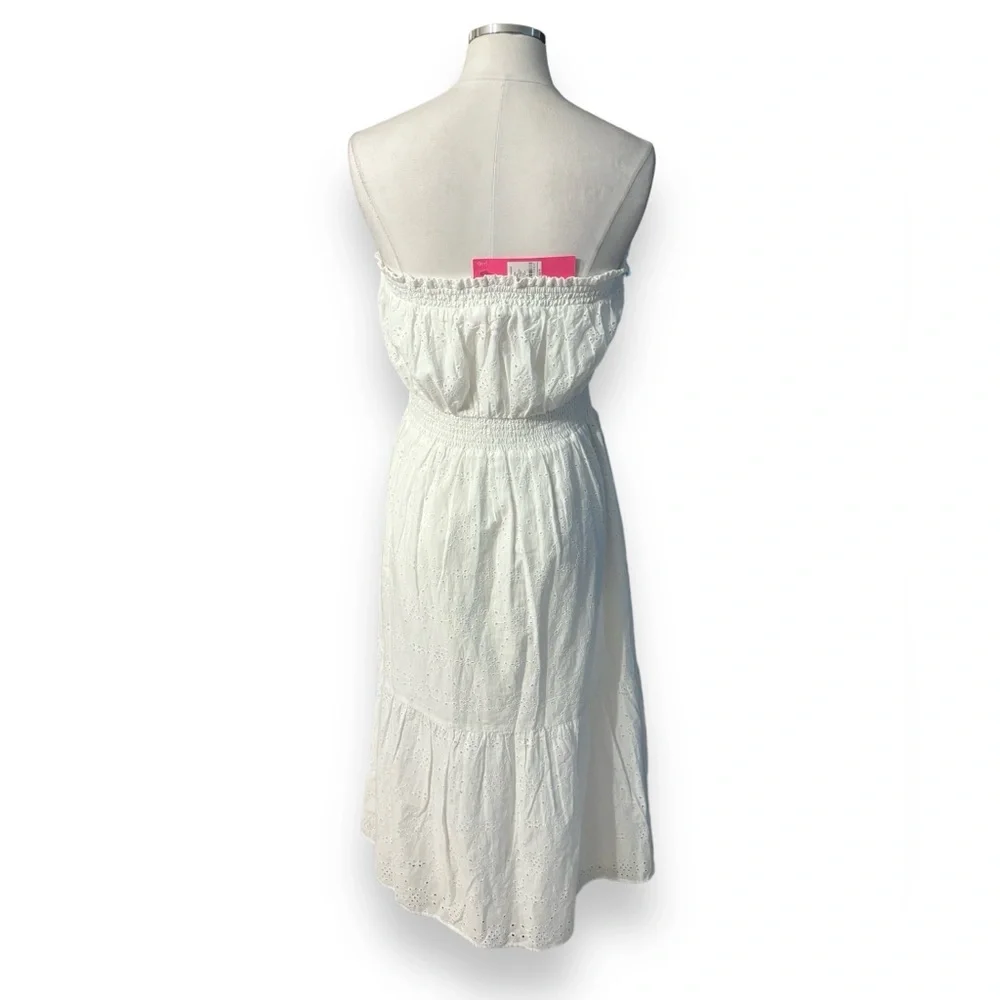 LILLY PULITZER Nikole Strapless Eyelet Midi Dress - Picture 4 of 10